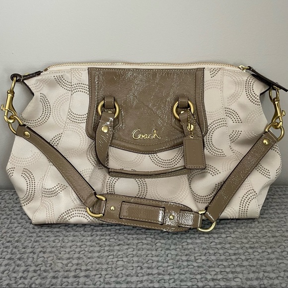 Coach Handbags - COACH Ashley Dotted Op Art